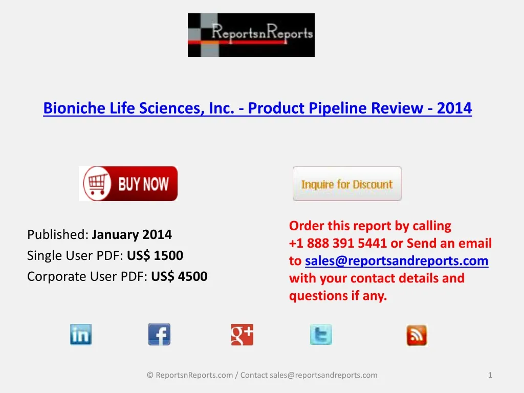 bioniche life sciences inc product pipeline review 2014 n.