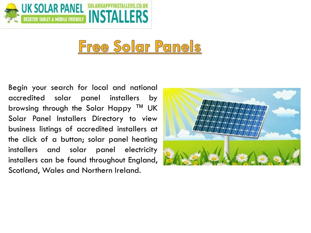 free solar panels n.
