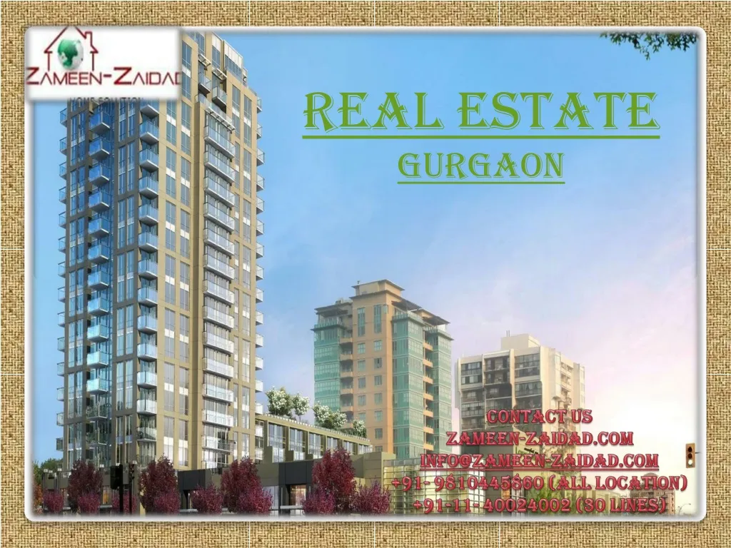 PPT Real Estate Gurgaon PowerPoint Presentation, free download ID