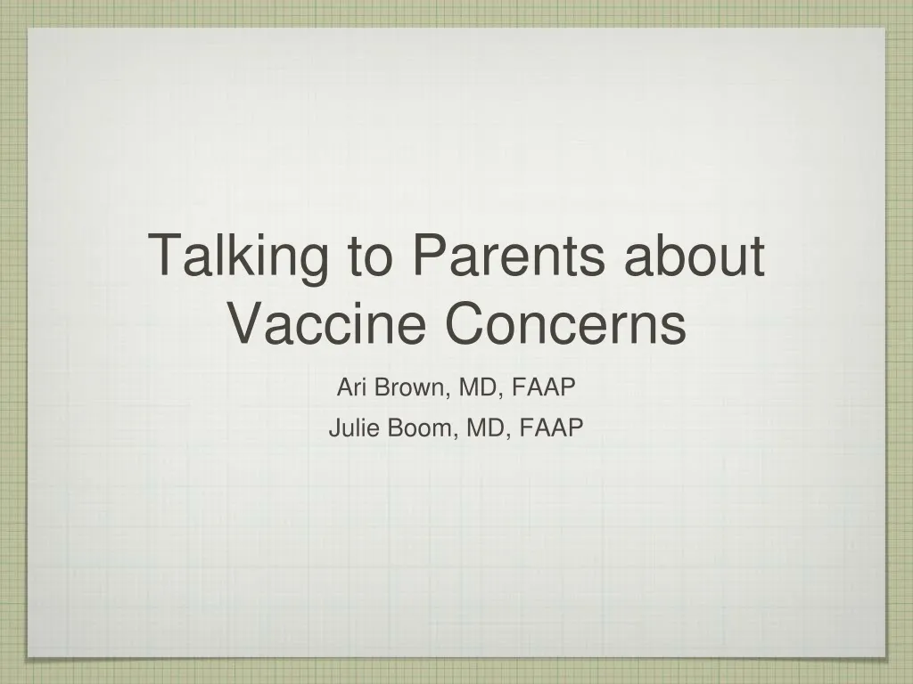 talking to parents about vaccine concerns n.