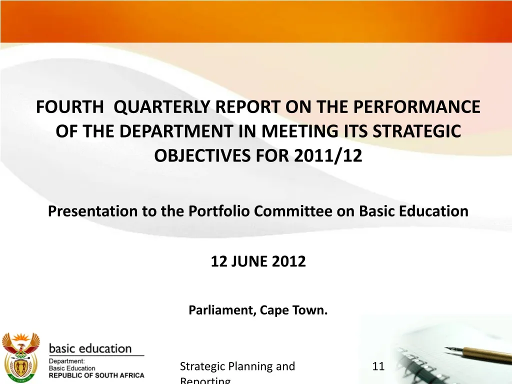 strategic planning and reporting n.