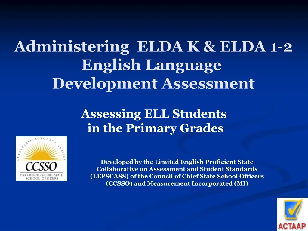 administering elda k elda 1 2 english language n.
