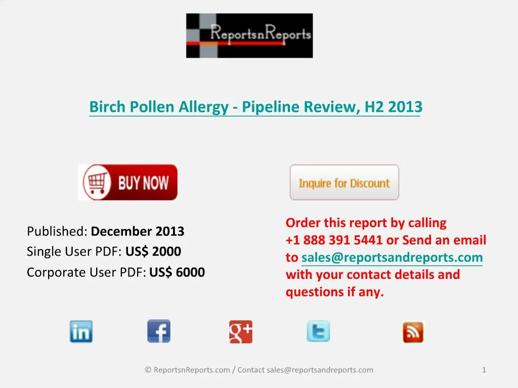 PPT Birch Pollen Allergy Market Overview 2013 PowerPoint Presentation ID1454551