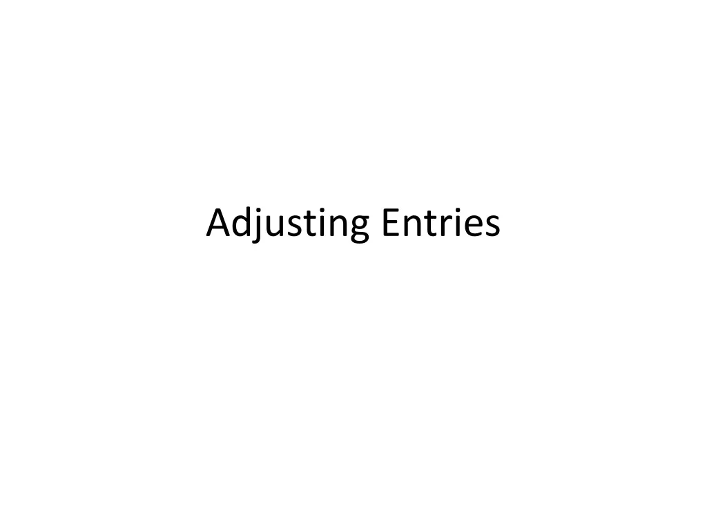 adjusting entries n.