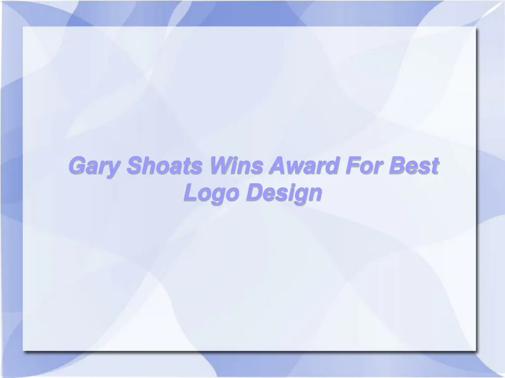 gary shoats wins award for best logo design n.
