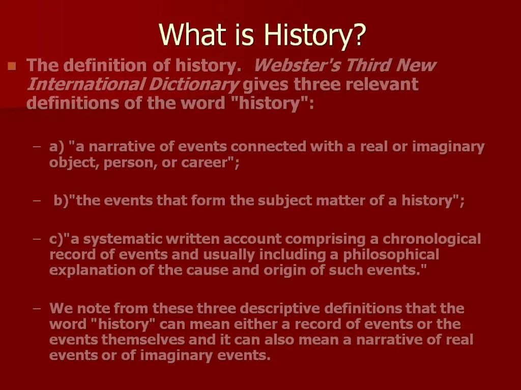 What Is History Definition For Students