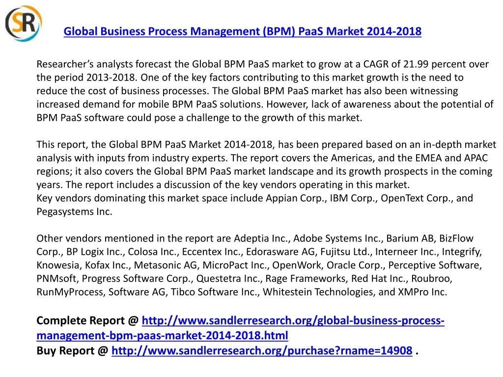 global business process management bpm paas n.