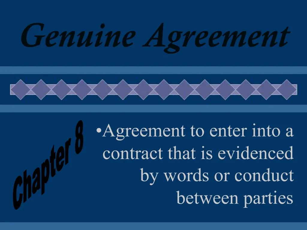 PPT Genuine Agreement PowerPoint Presentation, free download ID1457011