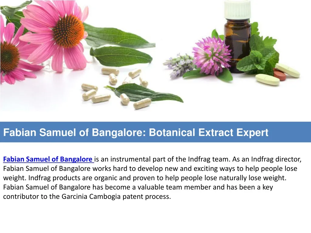 fabian samuel of bangalore botanical extract n.