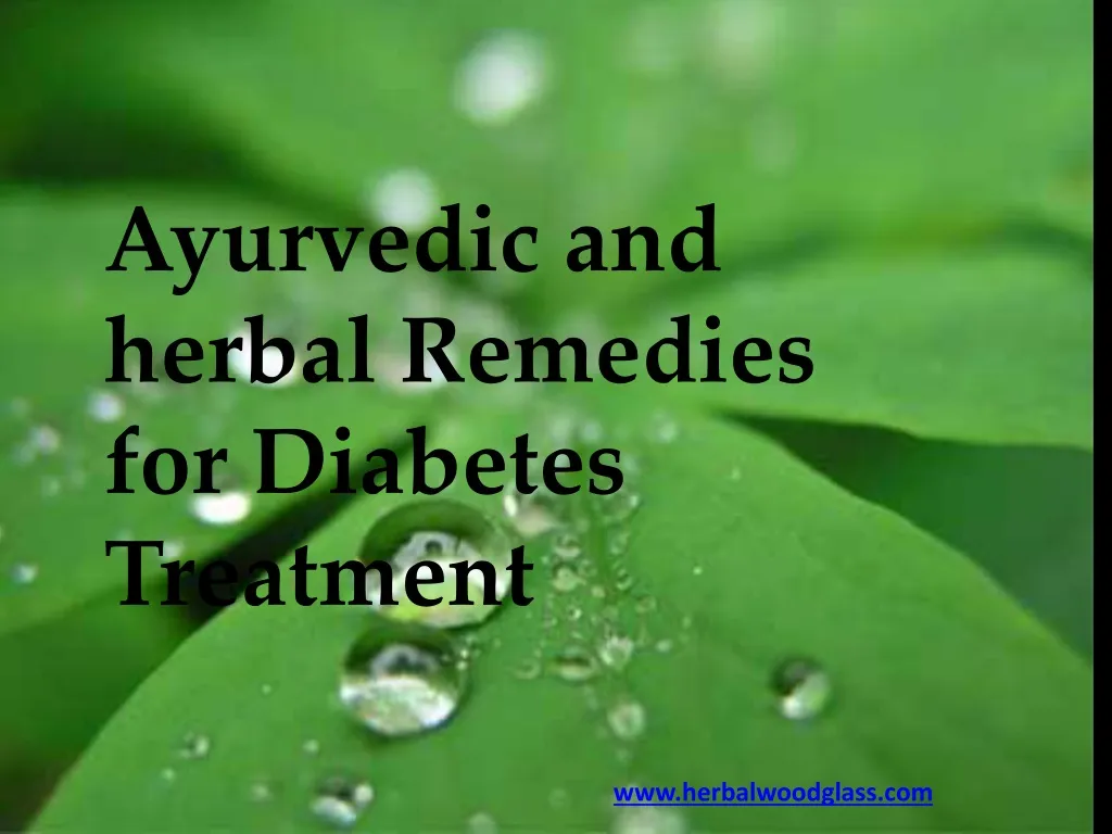 ayurvedic and herbal remedies for diabetes n.