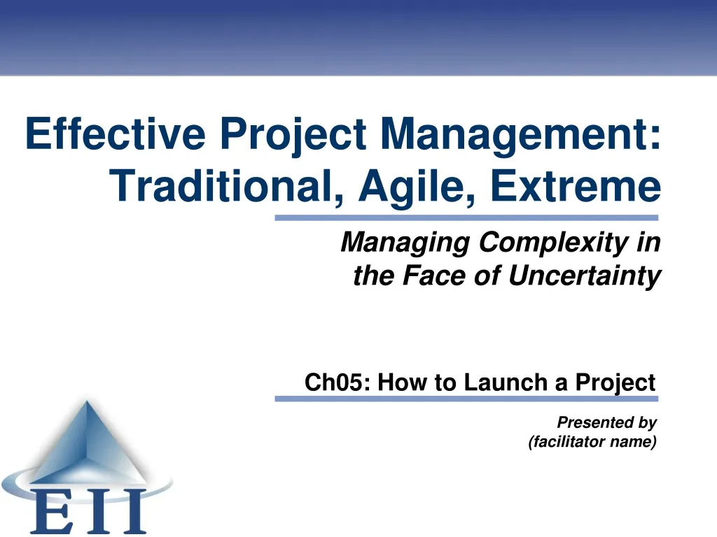 effective project management traditional agile extreme n.