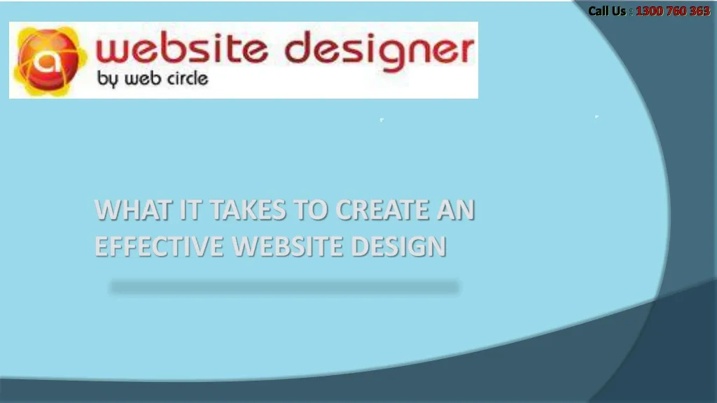 what it takes to create an effective website design n.