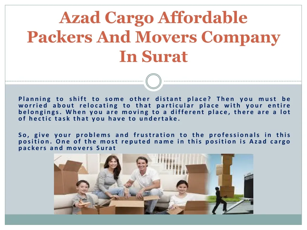 azad cargo affordable packers and movers company in surat n.
