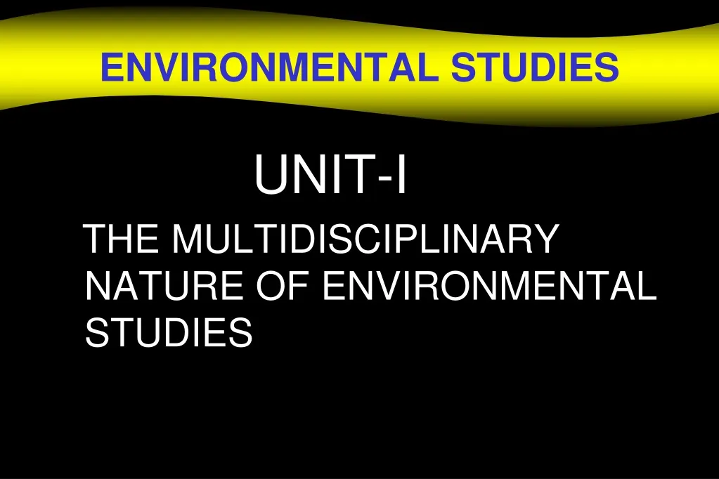 environmental studies n.