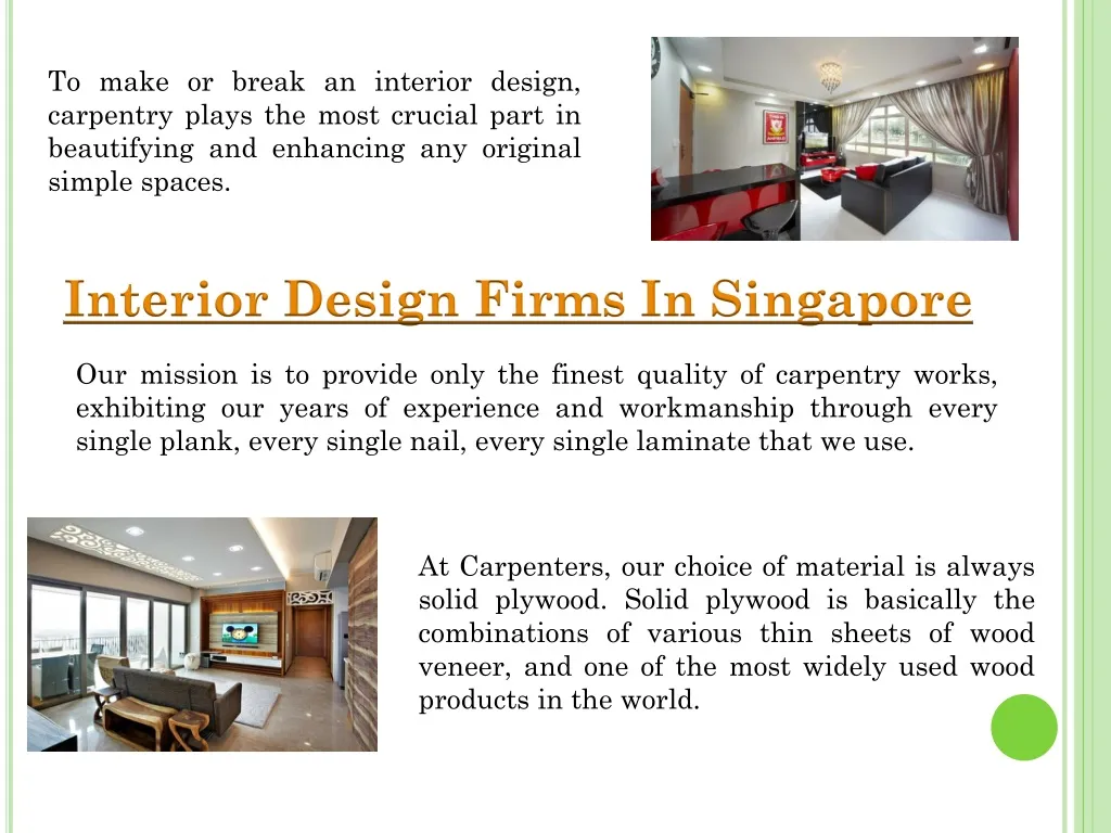 to make or break an interior design carpentry n.