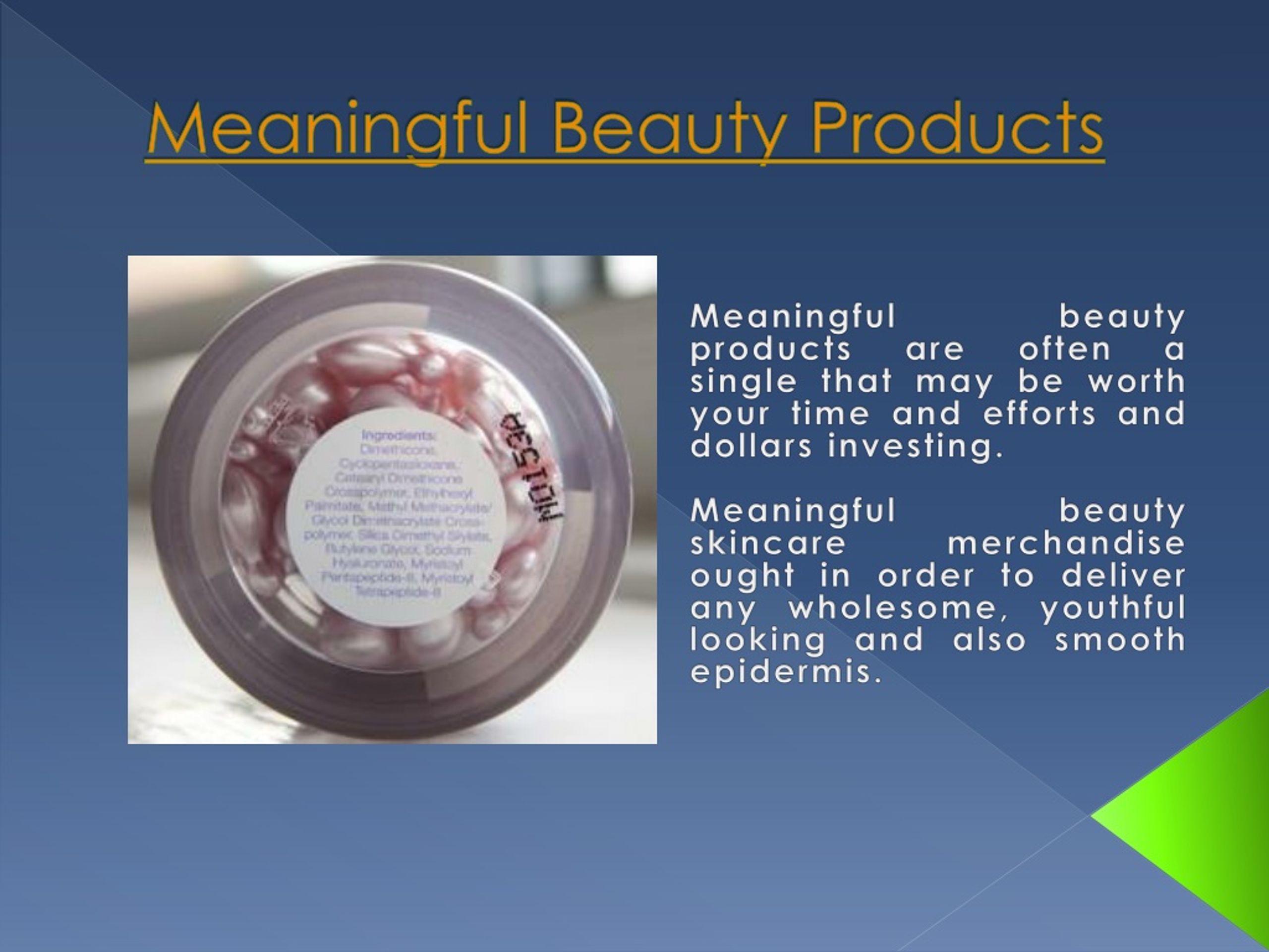 PPT - Meaningful Beauty Products PowerPoint Presentation, free download 