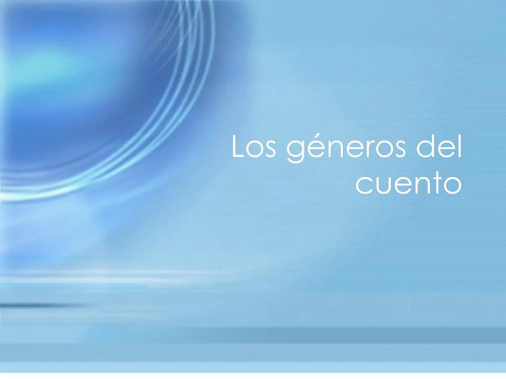 PPT - Los G Neros Del Cuento PowerPoint Presentation, Free Download ...