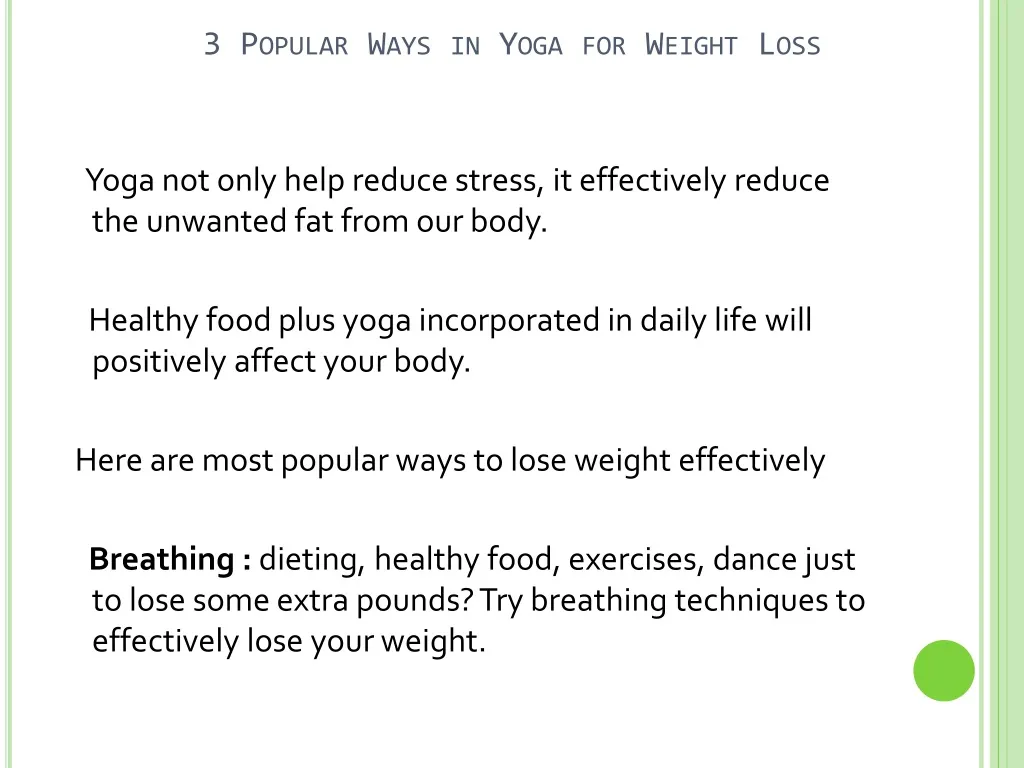 3 popular ways in yoga for weight loss n.