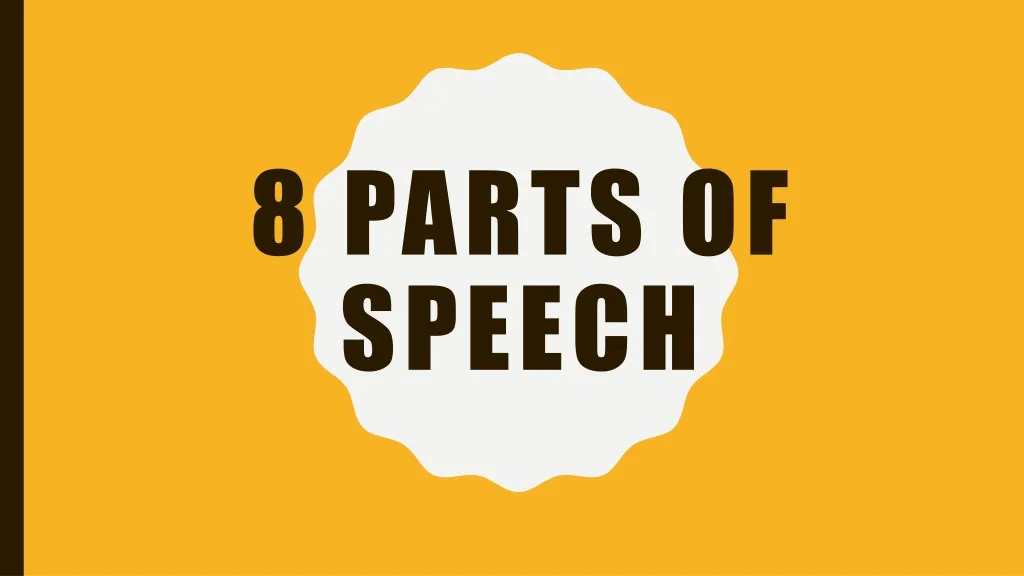 8 parts of speech n.