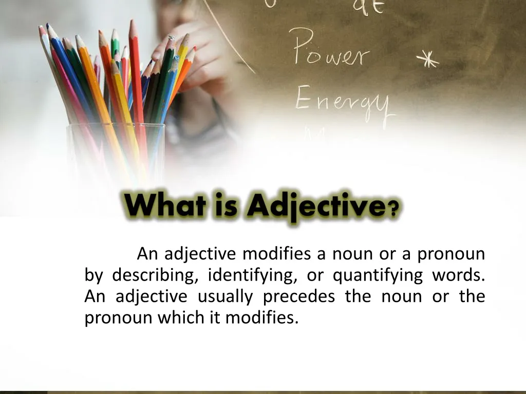 adjective presentation