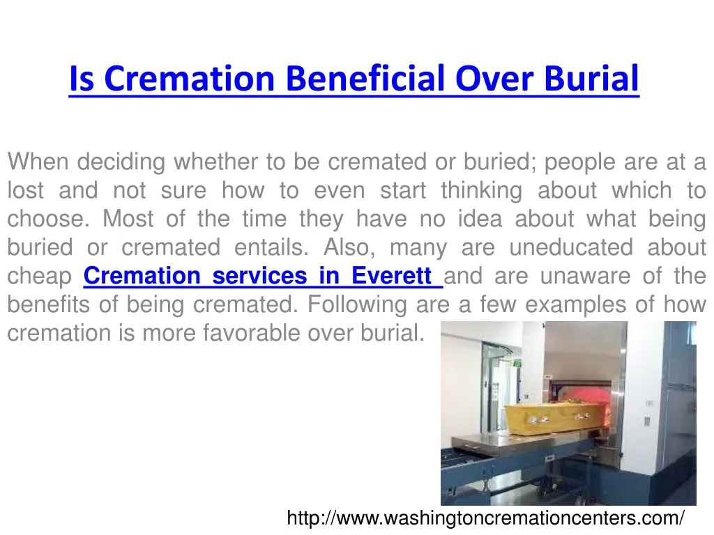 is cremation beneficial over burial n.