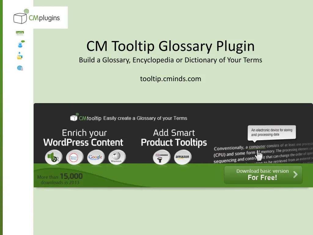 PPT - CM Tooltip Glossary Plugin PowerPoint Presentation, Free Download ...