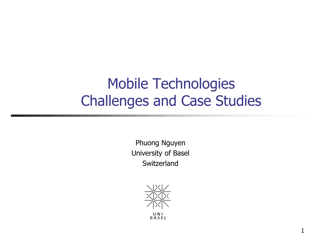 mobile technologies challenges and case studies n.
