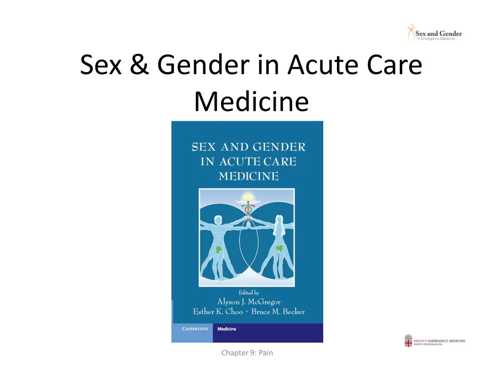 sex gender in acute care medicine n.