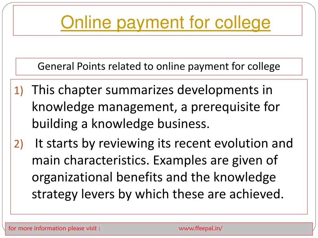 online payment for college n.