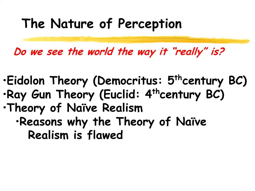 PPT - Nature of Perception PowerPoint free download - ID:1484080