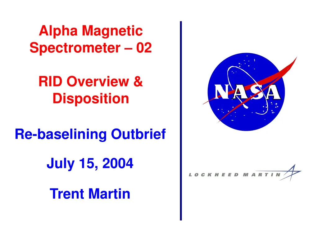 alpha magnetic spectrometer 02 rid overview n.