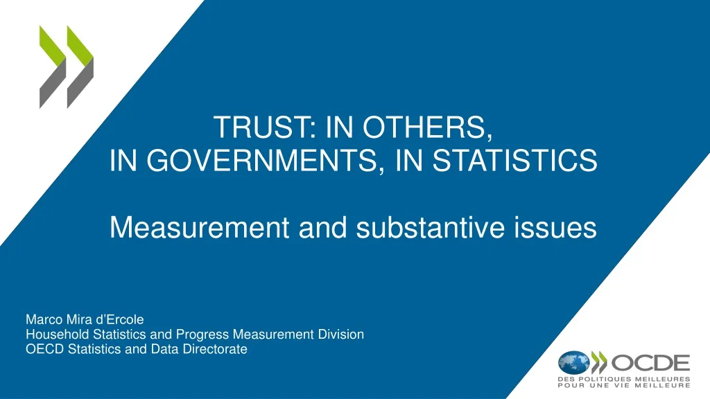 trust in others in governments in statistics measurement and substantive issues n.
