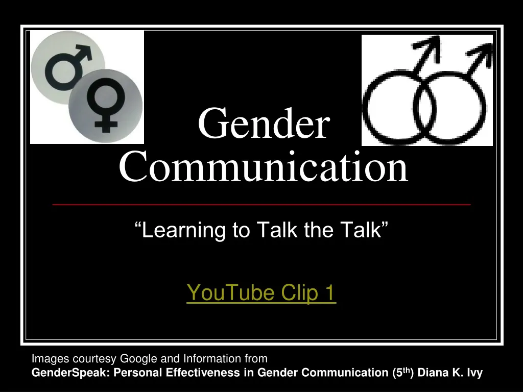 gender communication n.