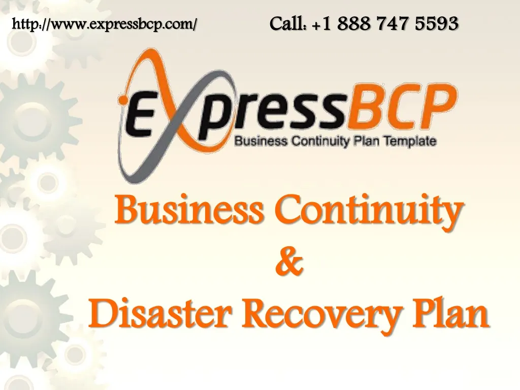business continuity disaster recovery plan n.