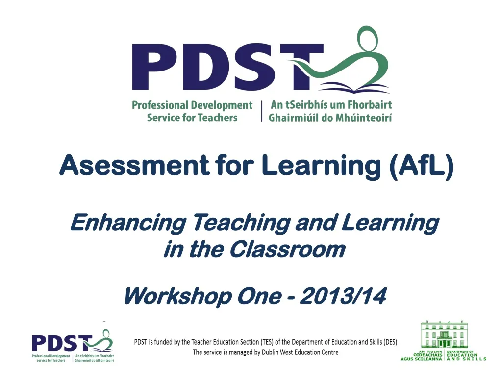 asessment for learning afl enhancing teaching n.