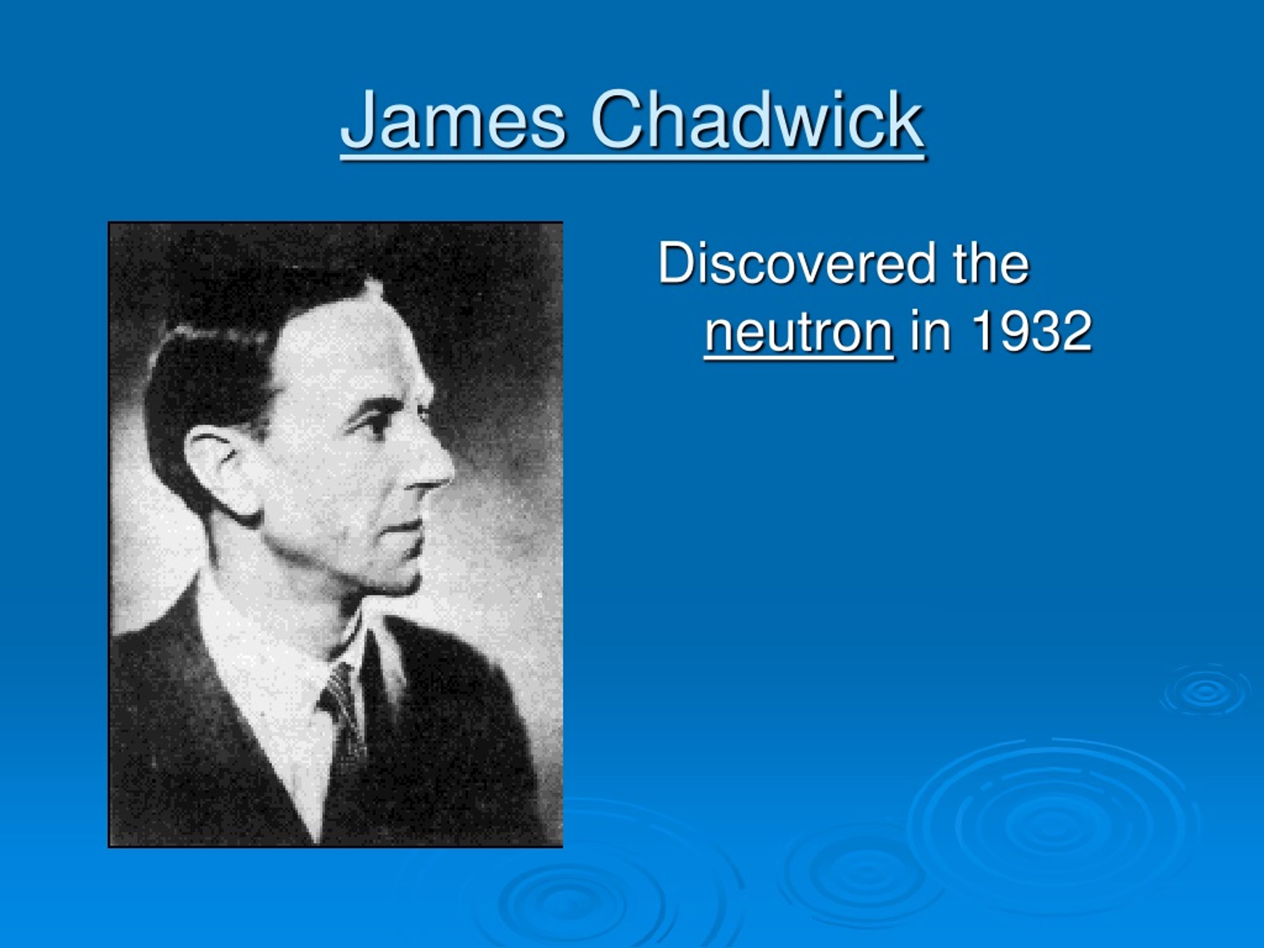 james chadwick atomic theory