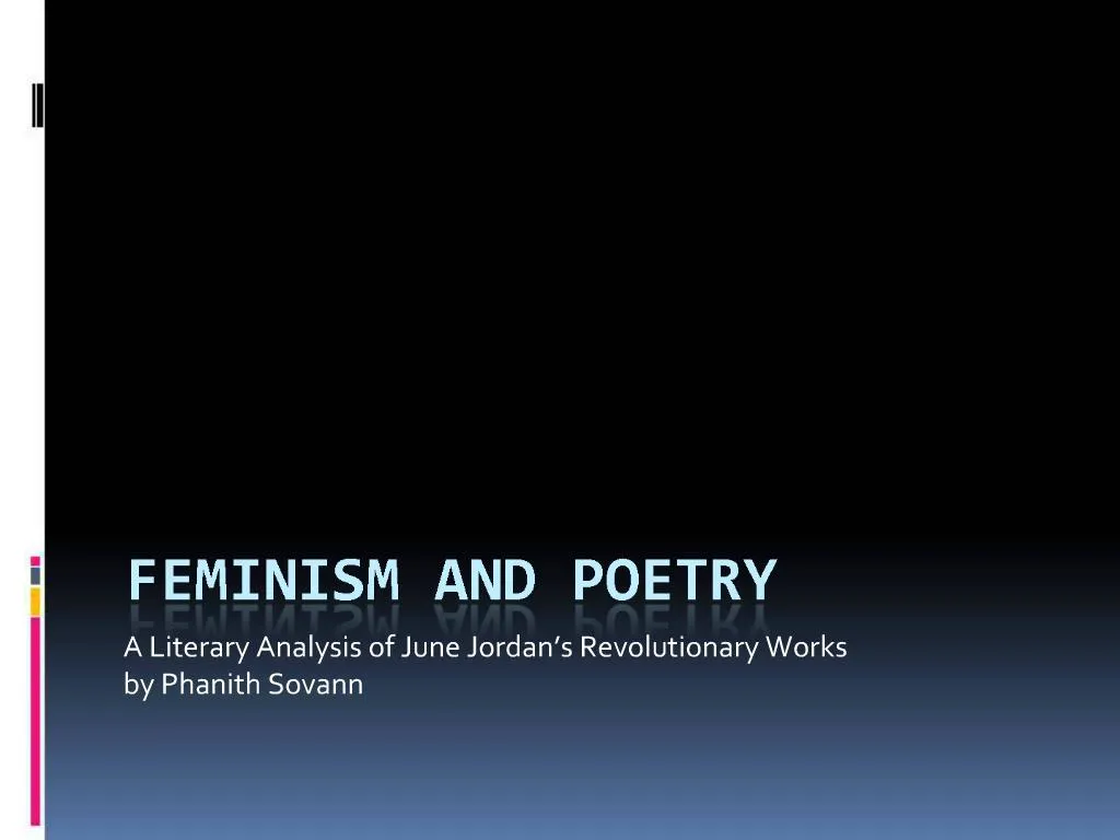 PPT Feminism And Poetry PowerPoint Presentation Free Download ID