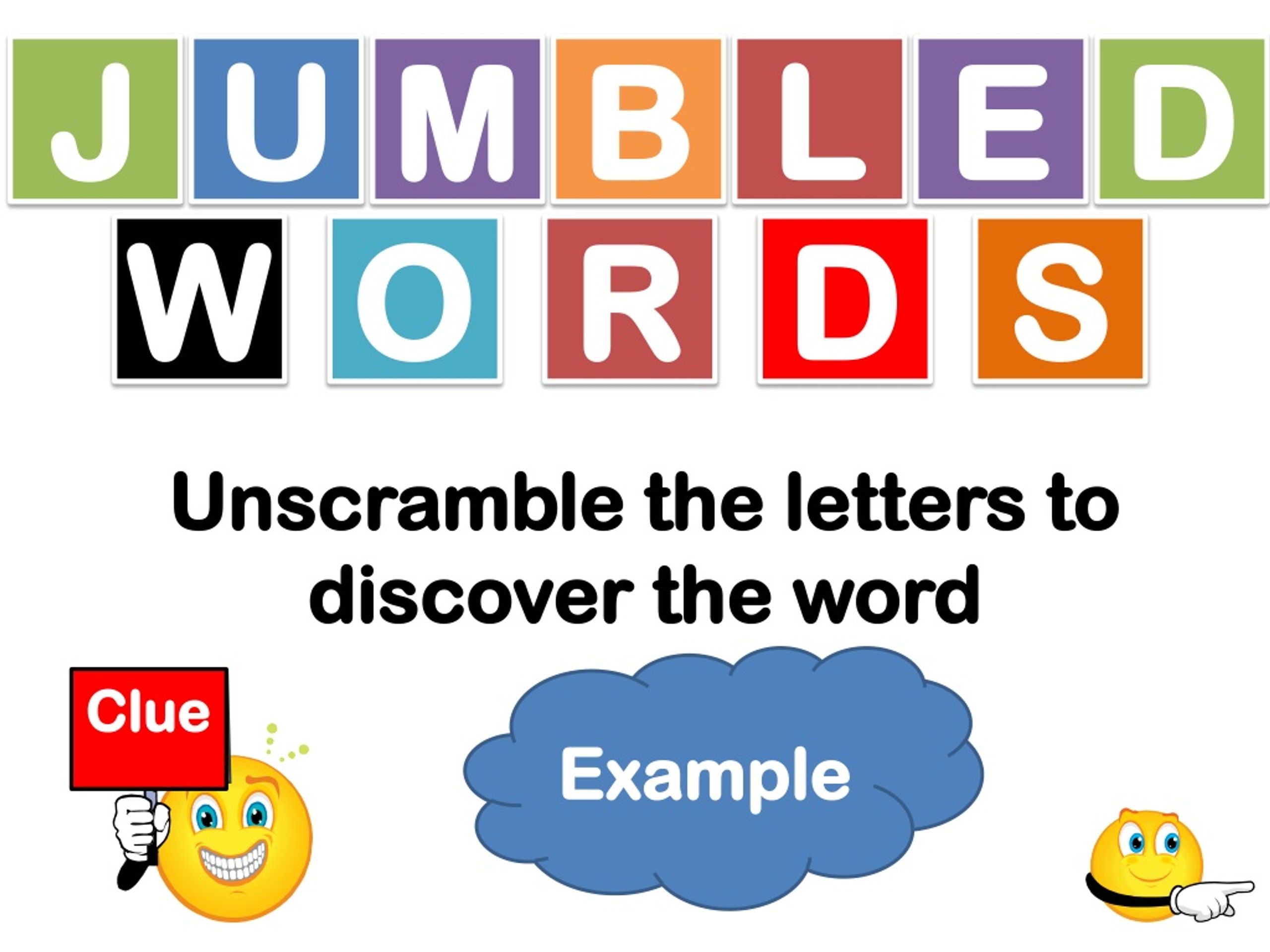 jumbled letters quiz