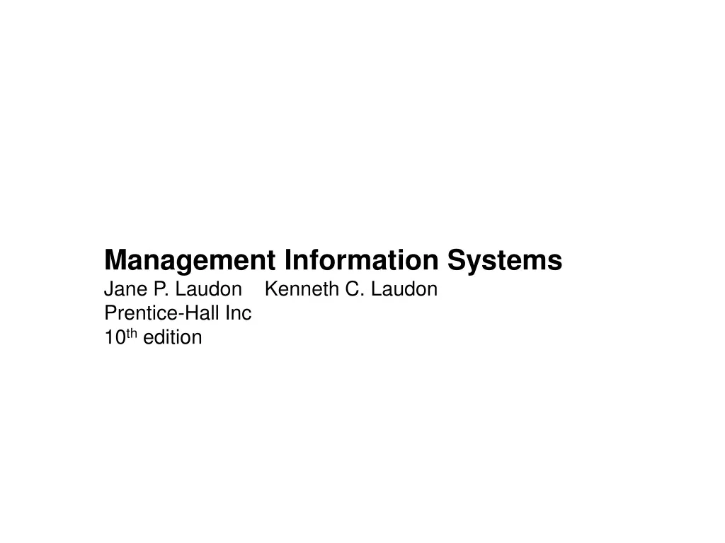 management information systems jane p laudon n.
