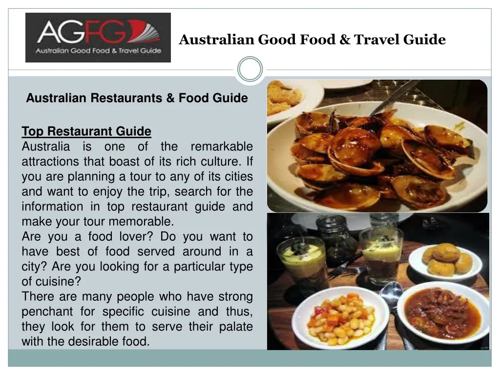 PPT AGFG Select Good Food Guide Sydney PowerPoint Presentation, free