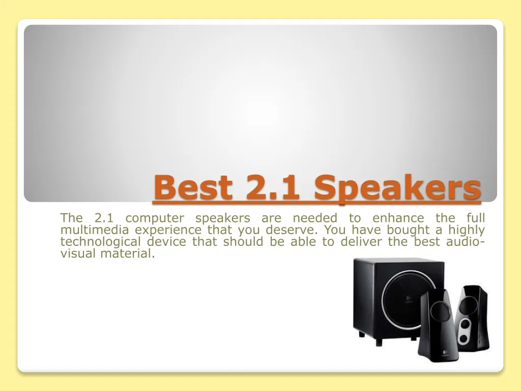 best 2 1 speakers n.