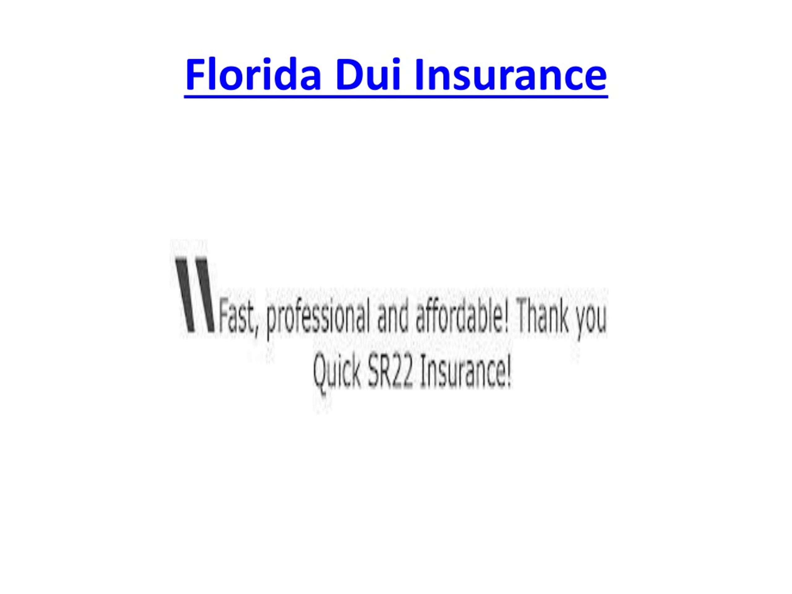 Dui insurance florida information