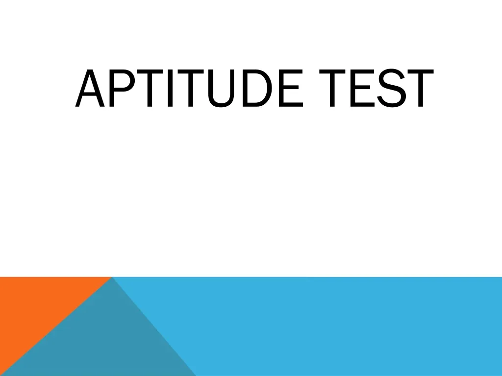 PPT Online Aptitude Test PowerPoint Presentation Free Download ID 1493266