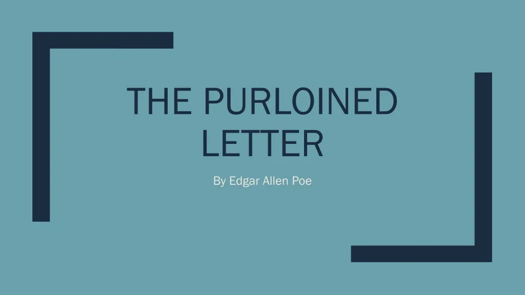 the purloined letter n.