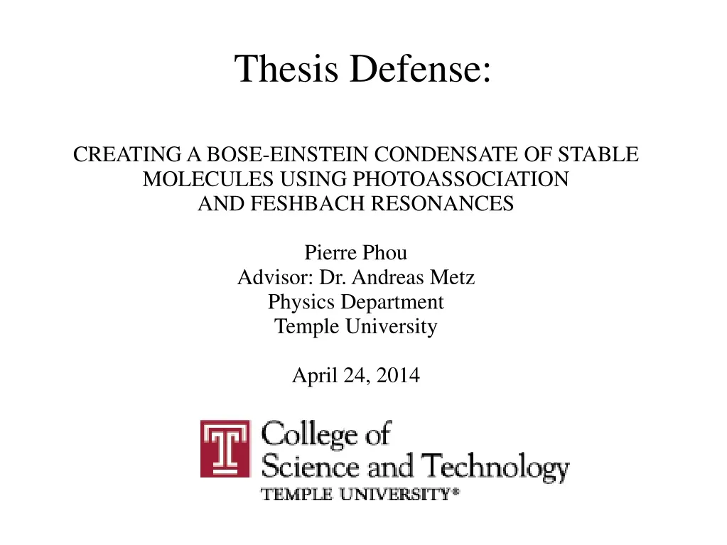 defended a thesis