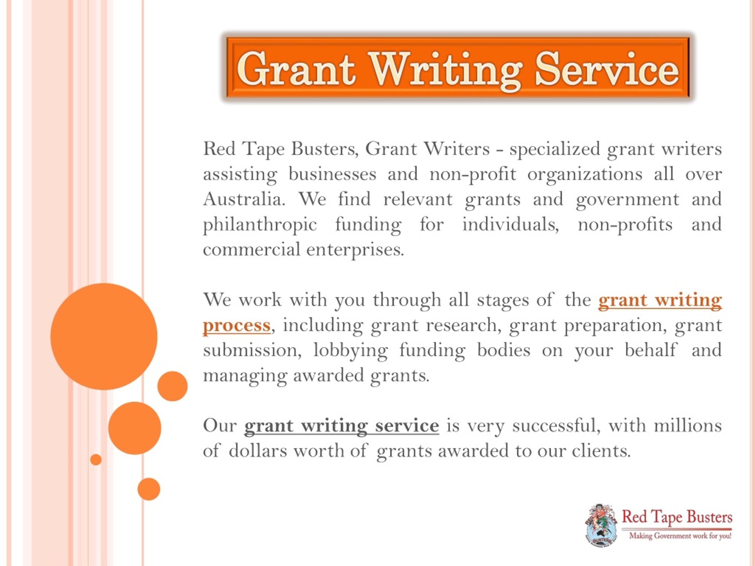 grant writing services australia