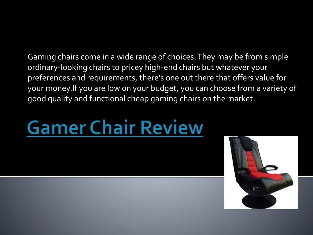 gamer chair review n.