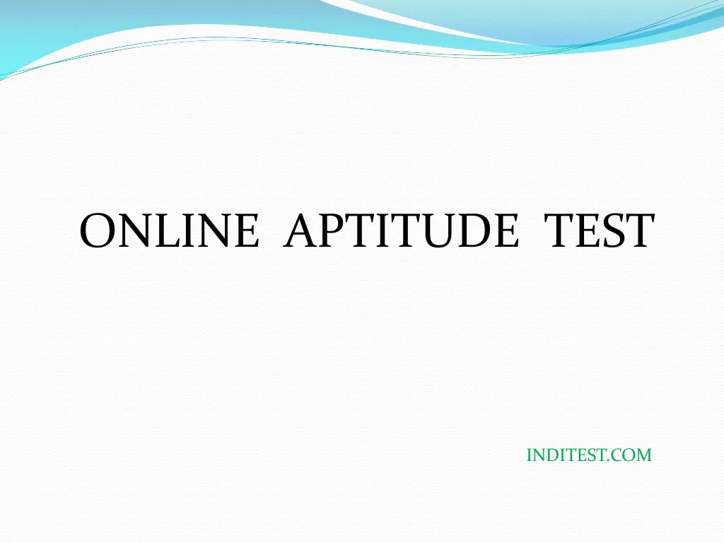 online aptitude test n.