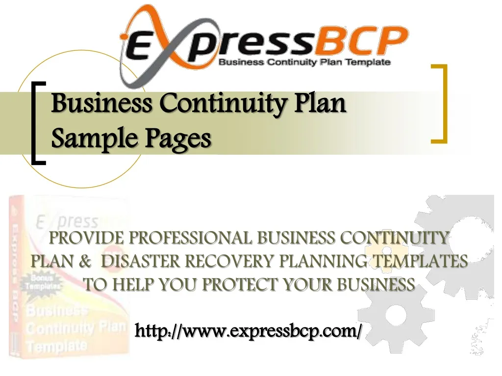 business continuity plan sample pages n.