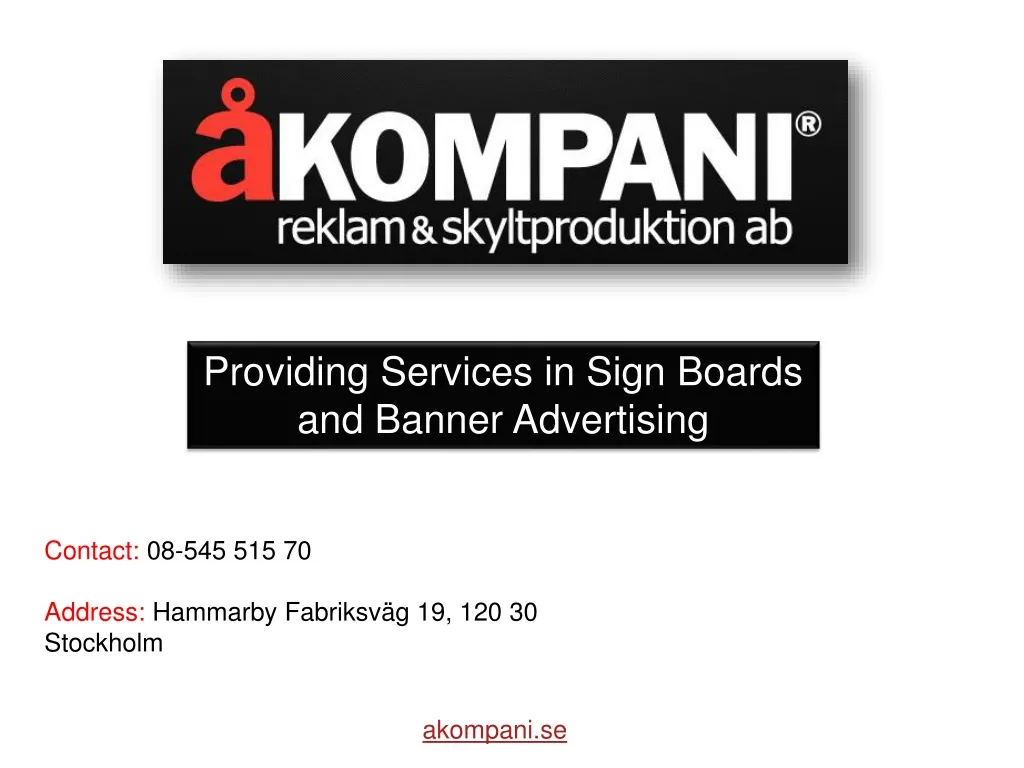 providing services in sign boards and banner n.